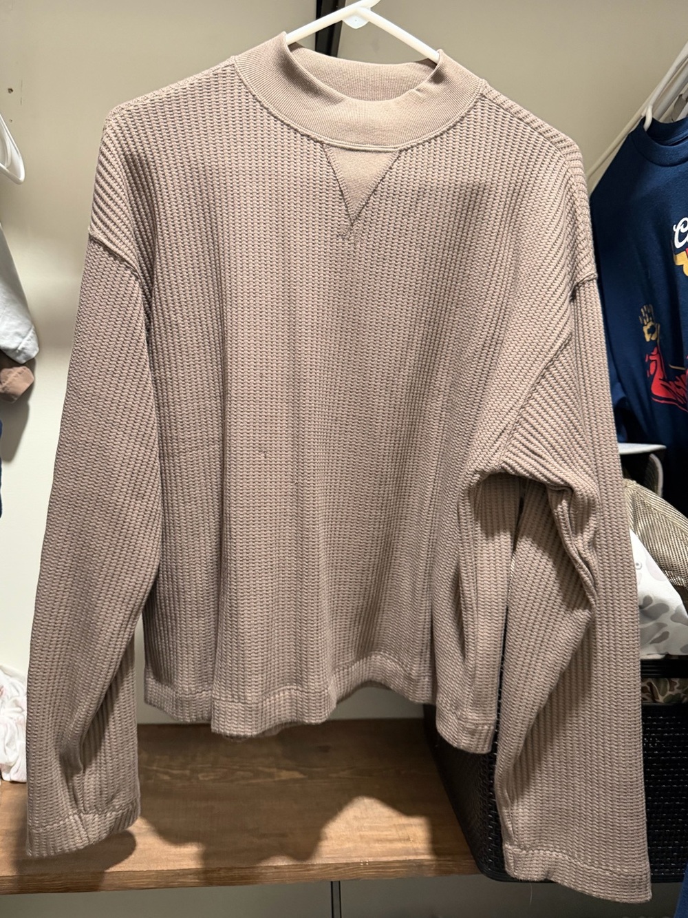gap waffle mock neck